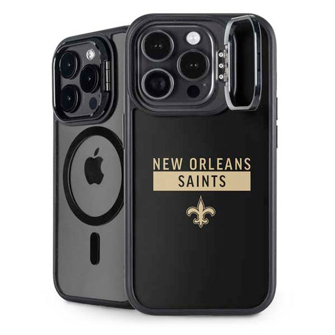 NFL New Orleans Saints Black Performance Series iPhone 15 Pro Kickstand Case